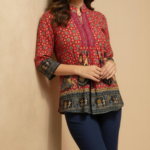 Zinora Geometric Print Women Multicolor Top