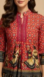 Zinora Geometric Print Women Multicolor Top - Image 4