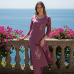 Zinora Women Embroidered Kurti Pant Set