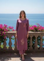 Zinora Women Embroidered Kurti Pant Set - Image 5