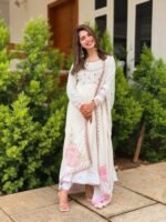 Premium Designer Party Wear Embroidered Gown with Dupatta – Fully Stitched Ready to Wear - Image 4