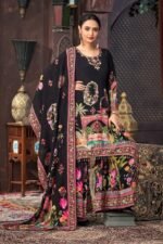 Zinora Designer Faux Georgette Digital Print Salwar Suit with Mirror Work Dupatta - Image 3