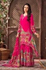 Zinora Designer Faux Georgette Digital Print Salwar Suit with Mirror Work Dupatta - Image 6