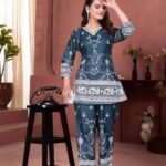 Zinora Premium Digital Printed Co-ord Set for Women – Magic Slub Fabric | Casual & Stylish Wear