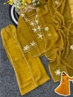 Zinora Premium Kurta Sharara Set for Women – Chiffon Gota Patti Festive & Party Wear - Image 8