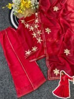 Zinora Premium Kurta Sharara Set for Women – Chiffon Gota Patti Festive & Party Wear - Image 5