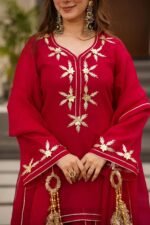 Zinora Premium Kurta Sharara Set for Women – Chiffon Gota Patti Festive & Party Wear - Image 3