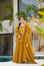 Zinora Premium Kurta Sharara Set for Women – Chiffon Gota Patti Festive & Party Wear - Image 6