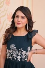 Zinora Designer Embroidered Gown for Women – Faux Blooming Fabric | Party & Festive Wear - Image 2