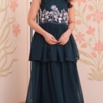 Zinora Designer Embroidered Gown for Women – Faux Blooming Fabric | Party & Festive Wear