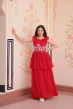 Zinora Designer Embroidered Gown for Women – Faux Blooming Fabric | Party & Festive Wear - Image 17