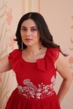 Zinora Designer Embroidered Gown for Women – Faux Blooming Fabric | Party & Festive Wear - Image 13