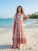 Zinora Premium Anarkali Set for Women – Georgette Embroidered Party Wear with Dupatta - Image 5