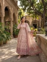 Zinora Premium Anarkali Set for Women – Georgette Embroidered Party Wear with Dupatta - Image 8