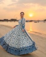 Zinora Premium Anarkali Set for Women – Georgette Embroidered Party Wear with Dupatta