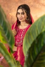 Zinora Marina Silk Kurta Set for Women – Embroidered Festive Wear with Dupatta - Image 3