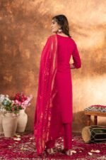 Zinora Marina Silk Kurta Set for Women – Embroidered Festive Wear with Dupatta - Image 5