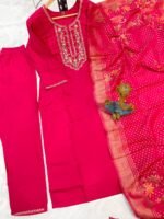 Zinora Marina Silk Kurta Set for Women – Embroidered Festive Wear with Dupatta - Image 6