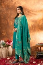 Zinora Marina Silk Kurta Set for Women – Embroidered Festive Wear with Dupatta - Image 11