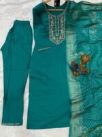 Zinora Marina Silk Kurta Set for Women – Embroidered Festive Wear with Dupatta - Image 14