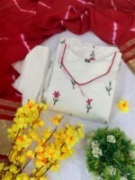 Zinora Payal Anarkali Suit Set for Women – Flared Chanderi Silk Kurti with Dupatta - Image 7