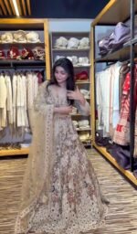 Zinora Premium Soft Net Lehenga for Women – 4 Meter Flare Sequins Embroidered Wedding & Bridal Wear - Image 8