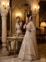 Zinora Premium Soft Net Lehenga for Women – 4 Meter Flare Sequins Embroidered Wedding & Bridal Wear - Image 4