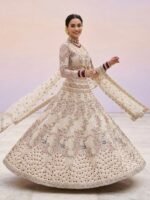 Zinora Premium Soft Net Lehenga for Women – 4 Meter Flare Sequins Embroidered Wedding & Bridal Wear