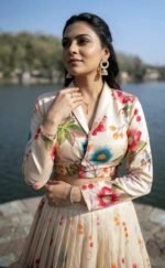 Zinora Floral Printed Tasar Silk Lehenga Set for Women – Elegant Co-ord Style Party & Festive Wear - Image 2