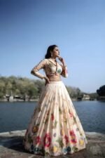 Zinora Floral Printed Tasar Silk Lehenga Set for Women – Elegant Co-ord Style Party & Festive Wear