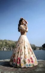 Zinora Floral Printed Tasar Silk Lehenga Set for Women – Elegant Co-ord Style Party & Festive Wear - Image 4