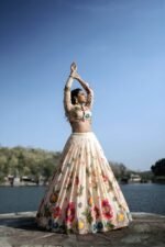 Zinora Floral Printed Tasar Silk Lehenga Set for Women – Elegant Co-ord Style Party & Festive Wear - Image 5