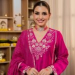 Zinora Pure Satori Silk Suit Set for Women – Embroidered Festive Wear with Banarasi Dupatta