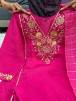 Zinora Pure Satori Silk Suit Set for Women – Embroidered Festive Wear with Banarasi Dupatta - Image 6