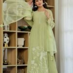 Zinora Chanderi Silk Suit Set for Women – Embroidered Festive Wear with Organza Dupatta