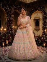 Zinora Real Mirror Embroidery Lehenga for Women – 4 Meter Flare Sequins Wedding & Festive Wear - Image 6
