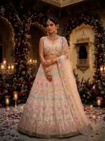 Zinora Real Mirror Embroidery Lehenga for Women – 4 Meter Flare Sequins Wedding & Festive Wear - Image 4