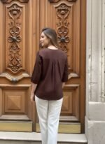 Zinora Women’s Cotton Tunic Top – Solid Casual Wear - Image 5