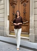 Zinora Women’s Cotton Tunic Top – Solid Casual Wear - Image 6